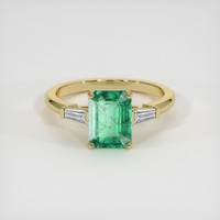 1.64 Ct. Emerald Ring, 18K Yellow Gold 1