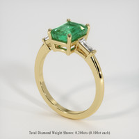 1.64 Ct. Emerald Ring, 18K Yellow Gold 2