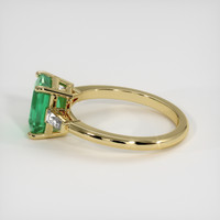 1.64 Ct. Emerald Ring, 18K Yellow Gold 4