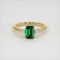 1.27 Ct. Emerald Ring, 18K Yellow Gold 1