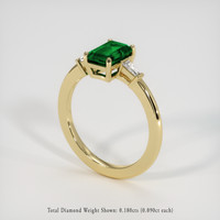 1.27 Ct. Emerald Ring, 18K Yellow Gold 2