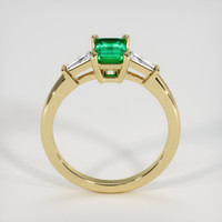 0.63 Ct. Emerald Ring, 18K Yellow Gold 3