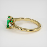 0.63 Ct. Emerald Ring, 18K Yellow Gold 4