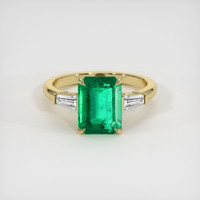 2.63 Ct. Emerald Ring, 18K Yellow Gold 1