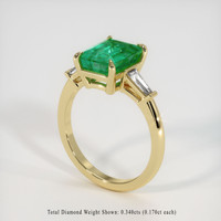 2.63 Ct. Emerald Ring, 18K Yellow Gold 2