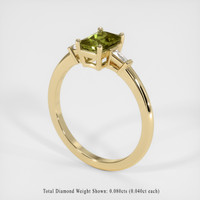 0.88 Ct. Gemstone Ring, 18K Yellow Gold 2