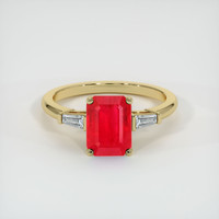 1.91 Ct. Ruby Ring, 18K Yellow Gold 1