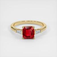 1.26 Ct. Ruby Ring, 18K Yellow Gold 1