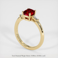 1.65 Ct. Ruby Ring, 18K Yellow Gold 2