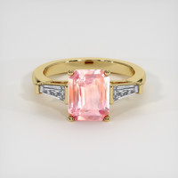 1.68 Ct. Padparadscha Sapphire Ring, 18K Yellow Gold 1