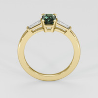 1.14 Ct. Yellowish Green Sapphire Ring, 18K Yellow Gold 3