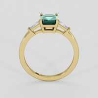 1.10 Ct. Bluish Green Sapphire Ring, 18K Yellow Gold 3