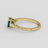 1.10 Ct. Bluish Green Sapphire Ring, 18K Yellow Gold 4