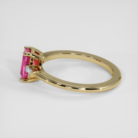 1.02 Ct. Pink Sapphire Ring, 18K Yellow Gold 4