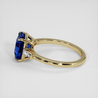 3.04 Ct. Blue Sapphire Ring, 18K Yellow Gold 4