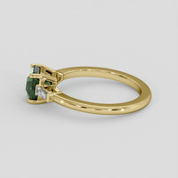 1.66 Ct. Green Sapphire Ring, 18K Yellow Gold 4