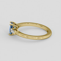1.01 Ct. Blue Sapphire Ring, 18K Yellow Gold 4