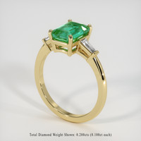 1.49 Ct. Emerald Ring, 18K Yellow Gold 2