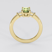 0.99 Ct. Yellowish Green Sapphire Ring, 18K Yellow Gold 3