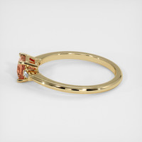 0.97 Ct. Orangish Brown Sapphire Ring, 18K Yellow Gold 4