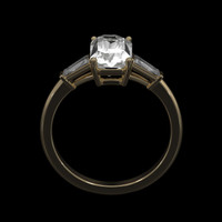 3.16 Ct. Sapphire Ring, 18K Yellow Gold 3