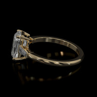 3.16 Ct. Sapphire Ring, 18K Yellow Gold 4