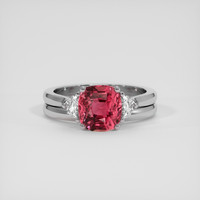 2.16 Ct. Padparadscha Sapphire Ring, Platinum 950 1