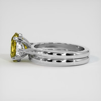2.57 Ct. Greenish Yellow Sapphire Ring, Platinum 950 4