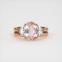 3.21 Ct. Pink Sapphire Ring, 14K Rose Gold 1