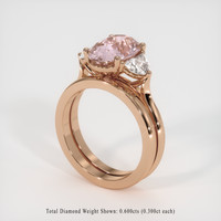 3.21 Ct. Pink Sapphire Ring, 14K Rose Gold 2