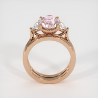 3.21 Ct. Pink Sapphire Ring, 14K Rose Gold 3