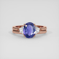 2.65 Ct. Color Change Sapphire Ring, 14K Rose Gold 1