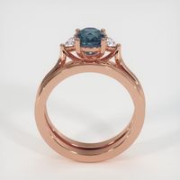 1.07 Ct. Greenish Blue Sapphire Ring, 14K Rose Gold 3