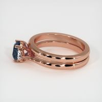 1.07 Ct. Greenish Blue Sapphire Ring, 14K Rose Gold 4