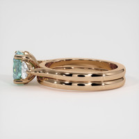 1.79 Ct. Bluish Green Sapphire Ring, 14K Rose Gold 4
