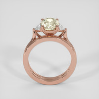 3.33 Ct. Yellow Sapphire Ring, 18K Rose Gold 3