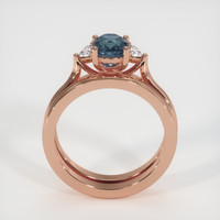 1.07 Ct. Greenish Blue Sapphire Ring, 18K Rose Gold 3