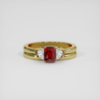 1.01 Ct. Ruby Ring, 18K White & Yellow 1