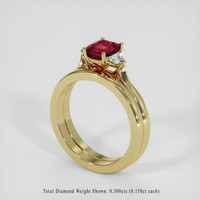 1.13 Ct. Ruby Ring, 10K Yellow Gold 2