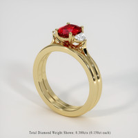 1.20 Ct. Ruby Ring, 18K Yellow Gold 2
