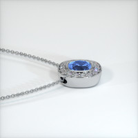 0.71 Ct. Blue Sapphire Pendant, Platinum 950 3
