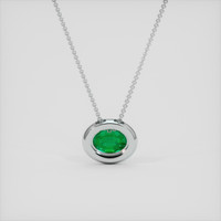 3.32 Ct. Emerald Pendant, Platinum 950 4