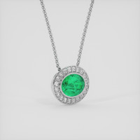 2.98 Ct. Emerald Pendant, Platinum 950 2