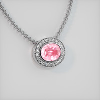 2.57 Ct. Sapphire Pendant, Platinum 950 2
