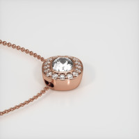 0.52 Ct. White Sapphire Pendant, 14K Rose Gold 3