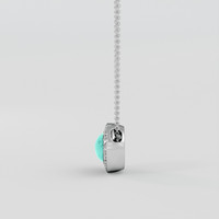0.83 Ct. Bluish Green Turquoise Pendant, Silver 3