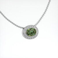 2.03 Ct. Gemstone Pendant, 14K White Gold 2