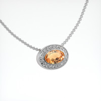 2.75 Ct. Gemstone Pendant, 14K White Gold 2