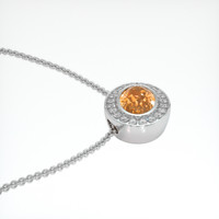 2.75 Ct. Gemstone Pendant, 14K White Gold 3