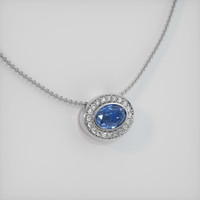 1.04 Ct. Gemstone Pendant, 14K White Gold 2